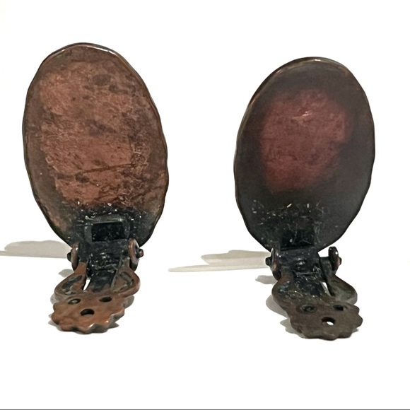 Vintage Theatre Masks Comedy and Tragedy Clip On Earrings Actor Performer Drama - Picture 5 of 8